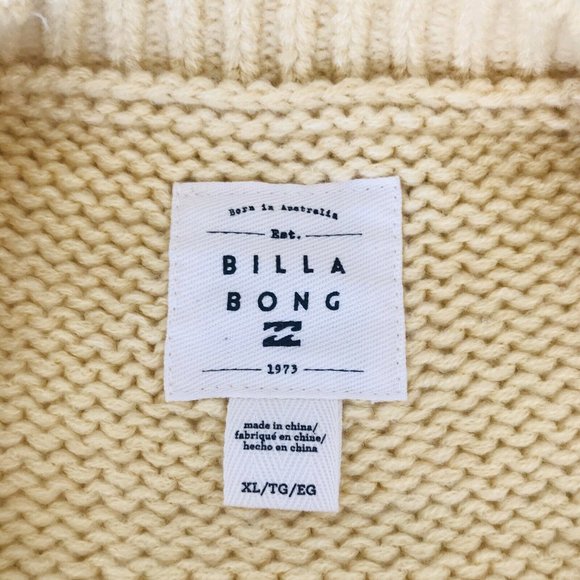 Billabong BNWT Honey Dew Sweater Chunky Knit Banana Women's Jumper Size XL - Picture 7 of 11